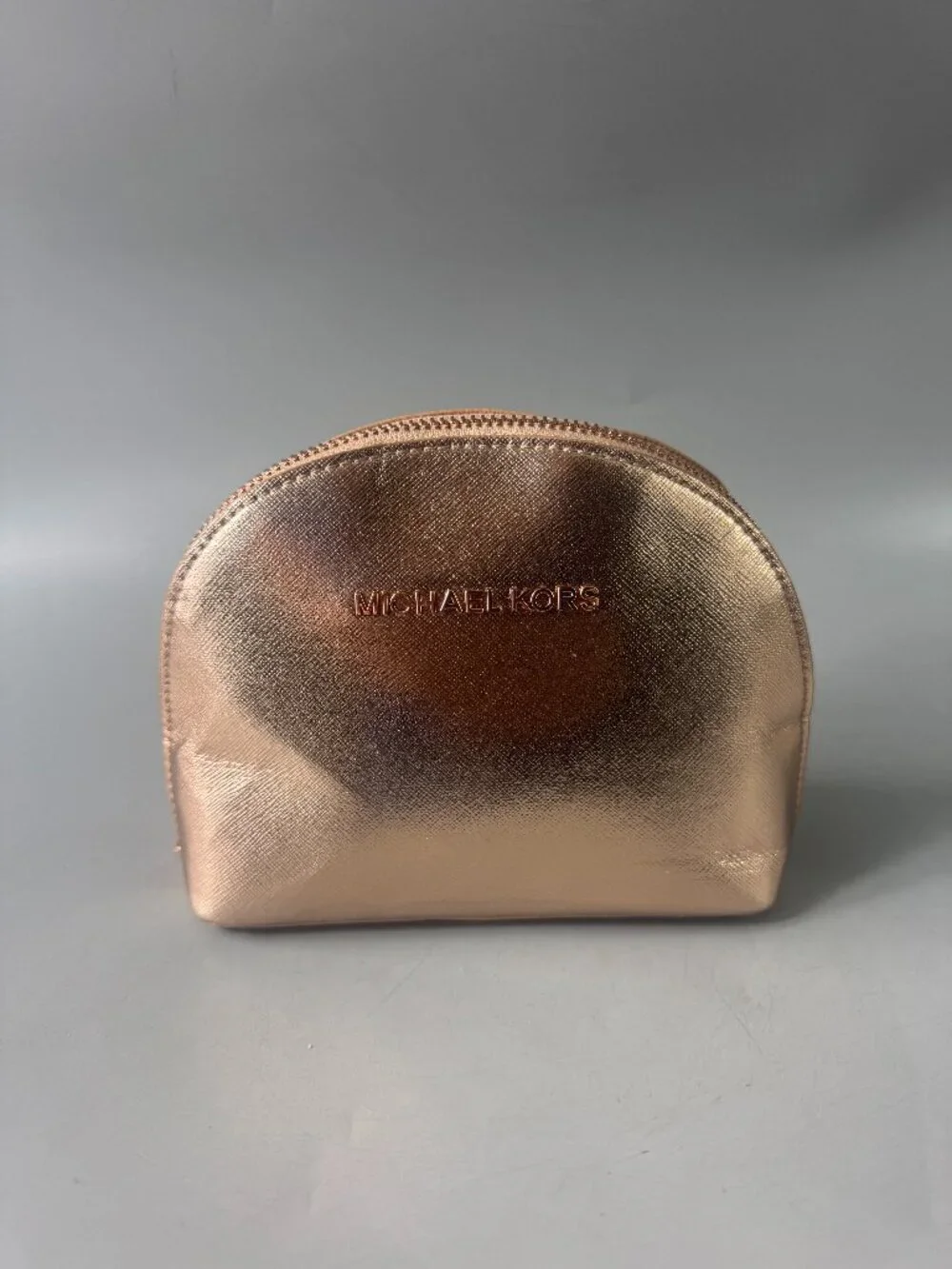 MICHAEL KORS MK Jet Set Travel Large Leather Cosmetic Pouch-Rose Gold